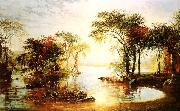 Jasper Cropsey Sunset Sailing oil painting artist